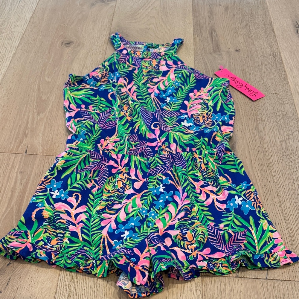 Lilly Pulitzer Kids Matching Set - Blue and Pink Tropical Print